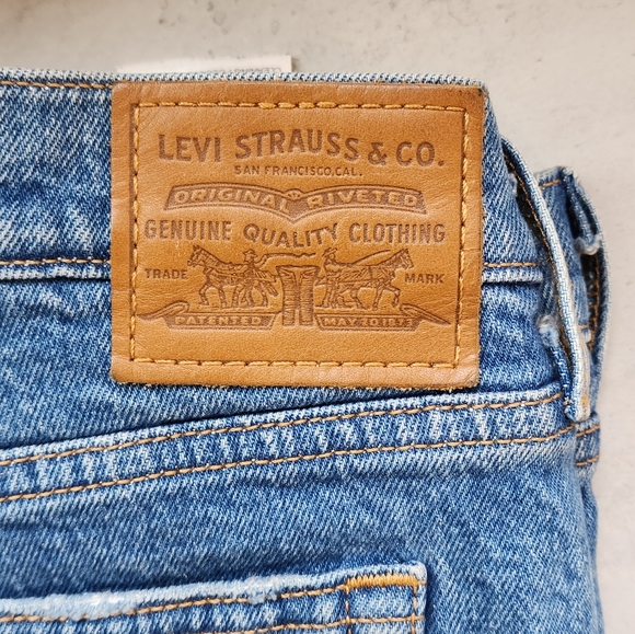 Levi's sz. 31 wedgie jeans distressed busted knee free people 22861-0059 FP - Picture 9 of 17